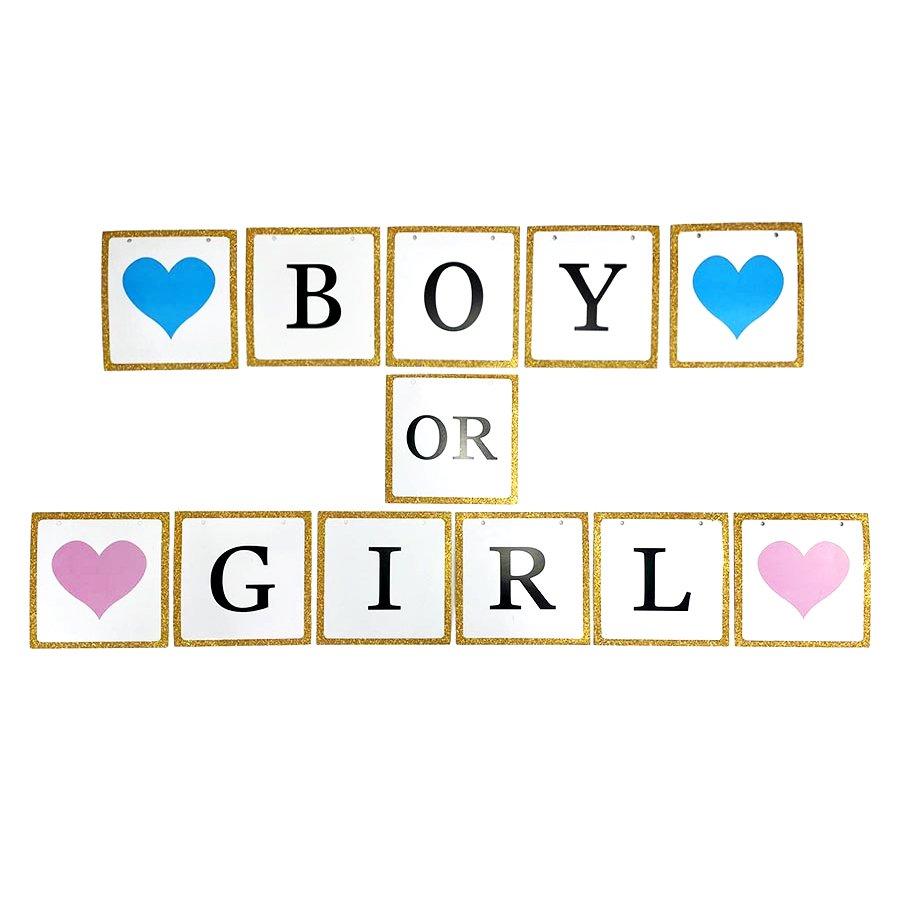 Гірлянда квадратики Хлопчик чи дівчинка (англ)