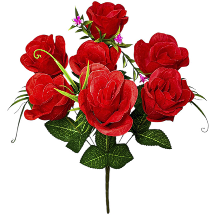 Штучні квіти букет троянда Парижанка 7 голів, 44см, фото 1