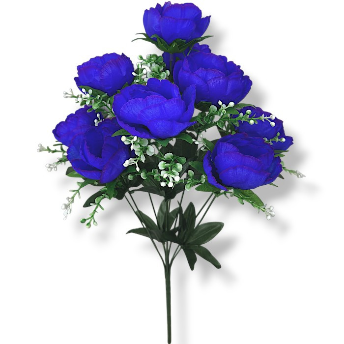 Штучні квіти букет півонії 9 голів, 56см, фото 1
