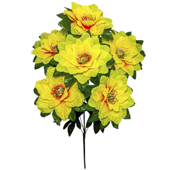 Штучні квіти букет далії зірки на підставці, 62см, фото 1