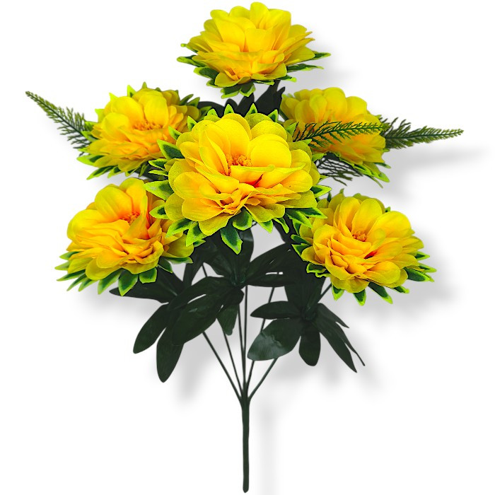 Штучні квіти букет жоржин Фанфари, 60см, фото 1