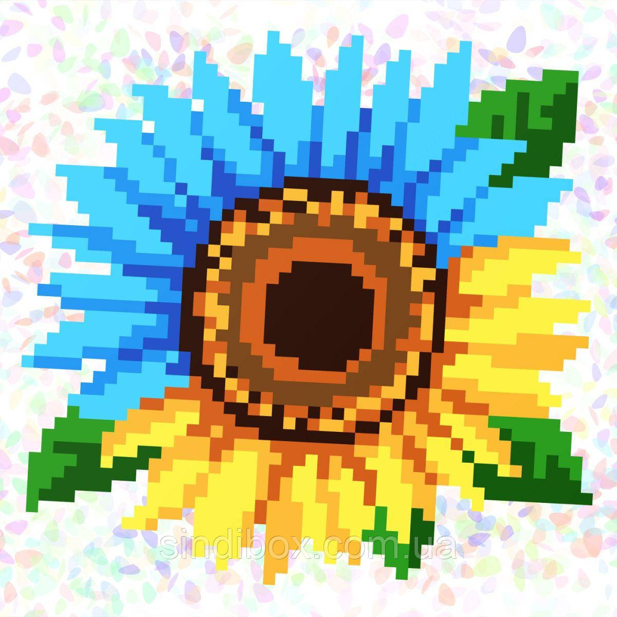 K-148 Соняшник (10х15 см). Confetti. Водорозчинний флізелін із малюнком, фото 1