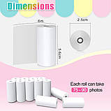 Термопапір для дитячих фотоапаратів миттєвого друку 57мм (Білий), фото 3