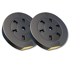 Сет композитних дисків Besport PowerPro 20 (2х10 кг) для гантелей і штанг