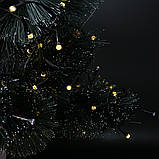 Гірлянда Нитка Кристал рубін 8мм LED 500 ламп Чорний дріт Теплий білий, фото 4