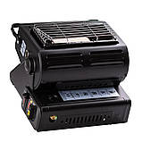 Газовий обігрівач 1,3 кВт з керамічним нагрівачем та п'єзопідпалом, портативний, для кемпінгу та туризму, фото 2