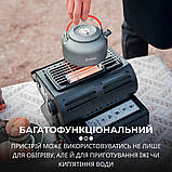 Газовий обігрівач 1,3 кВт з керамічним нагрівачем та п'єзопідпалом, портативний, для кемпінгу та туризму, фото 8
