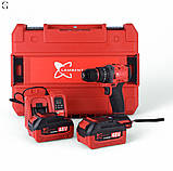 Шуруповерт Безщітковий + 2 АКБ 2Ah + Металевий патрон LAMBENT STAR 48V, фото 2