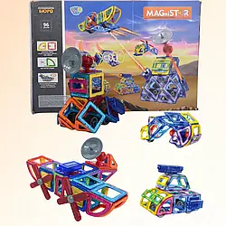 Конструктор LT5001 магнітний, транспорт, 96 деталей Magnit/Magical/LIMO TOY