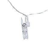 Гірлянда-нитка прищіпки 20 LED довжина 2 метри теплий білий USB, фото 4