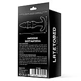 Анальна пробка, анальний корок Gevil Anchor з якорною основою 11,2х7 см чорний силікон, фото 3