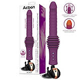 Вібратор на присоску, вібро-телескопічна секс-машина Roxer Heating з підігрівом і пультом, фото 2