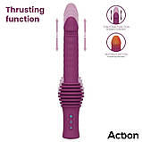 Вібратор на присоску, вібро-телескопічна секс-машина Roxer Heating з підігрівом і пультом, фото 3