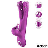 Потрійний вібратор, подвійний вібро Nico Vibe 22,6 см водонепроникний силікон, фото 3