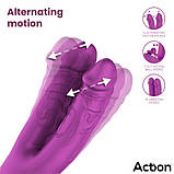 Потрійний вібратор, подвійний вібро Nico Vibe 22,6 см водонепроникний силікон, фото 4