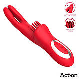 Потрійний вібратор, подвійний вібратор Bilma Vibe Brushing з 4 моторами та 10 режимами вібрації, фото 3