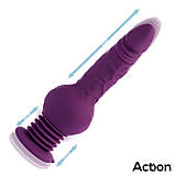 Вібратор для жінок, вібростимулятор Booster Ultra Jet Thruster з телескопічним рухом і присоском, фото 4