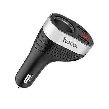 АЗП Hoco Z29 Regal digital display cigarette lighter car charger 2USB 3.1A Black