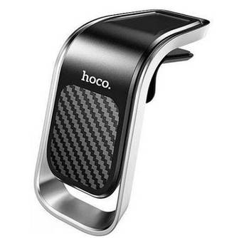 Холдер Hoco CA74 Universe air outlet magnetic car holder Black & Silver