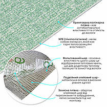 Самоклеючі шпалери 2800х500х1,5мм Зелений з білим YM-11 (D) SW-00002019, фото 2