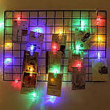 Гірлянда-нитка рищіпки 20 LED довжина 3 метри мультиколор на батарейках, фото 10