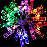 Гірлянда-нитка рищіпки 20 LED довжина 3 метри мультиколор на батарейках, фото 8