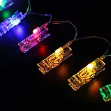 Гірлянда-нитка рищіпки 20 LED довжина 3 метри мультиколор на батарейках, фото 7