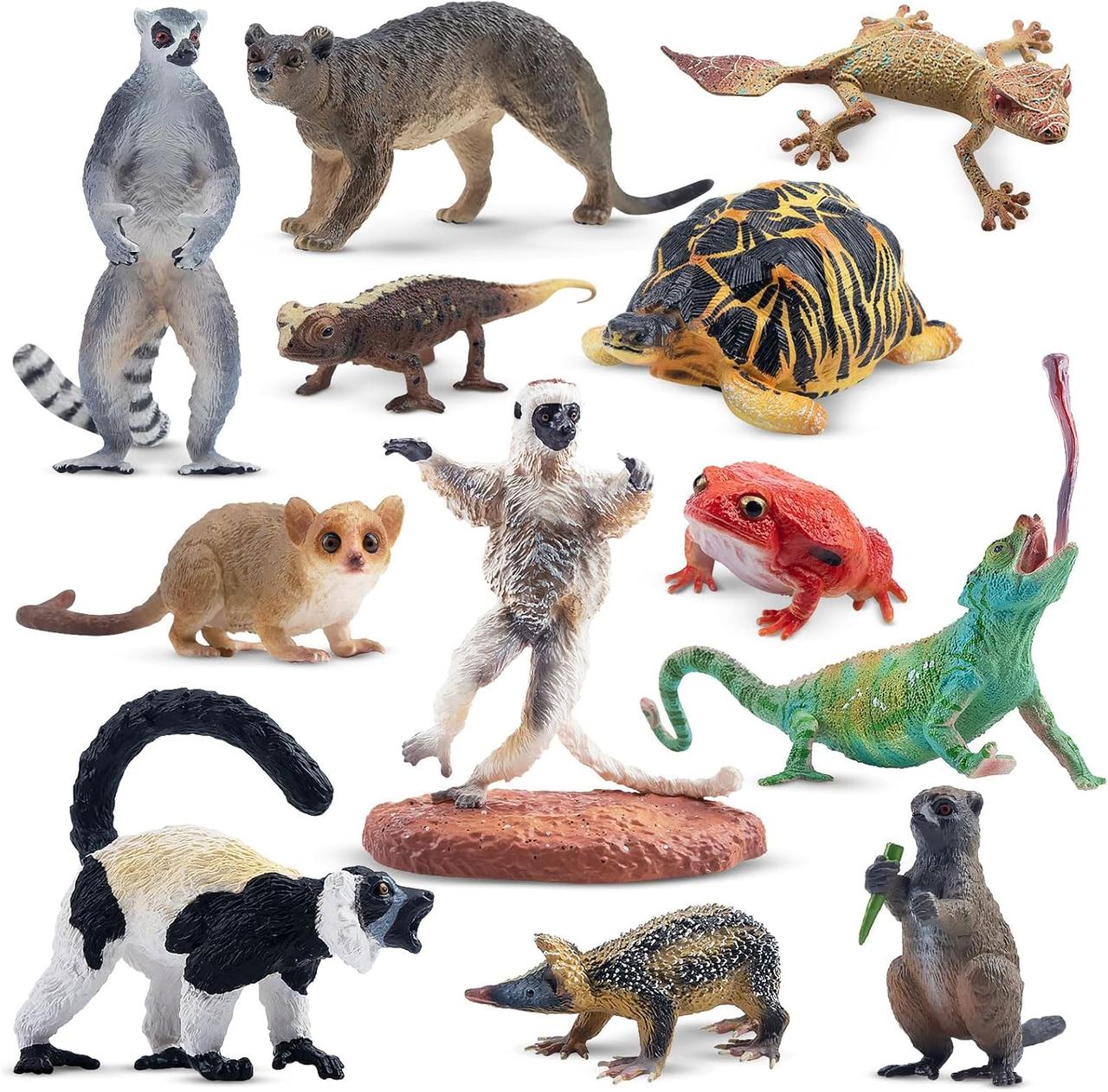 Розвиваючий набір міні фігурки Тварини джунглів і зоопарку (12 шт) від Toymany, фото 1