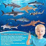 Розвиваючий набір міні фігурки Акули (8 шт) від Toymany, фото 6