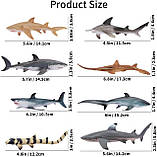 Розвиваючий набір міні фігурки Акули (8 шт) від Toymany, фото 2