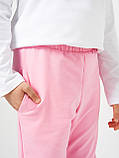 Костюм для дівчат (світшот + штани) демісезон, рожевий 122 см. Рожевий, фото 3