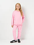 Костюм для дівчат (світшот + штани) демісезон, рожевий 122 см. Рожевий, фото 2