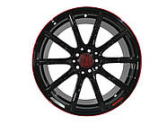 R22 Black Red Lips ( одноширокі 10J ET30 ) на Mercedes-Benz G-Class W463 1990-2018 року