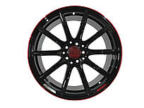 R22 Black Red Lips ( одноширокі 10J ET30 ) на Mercedes-Benz G-Class W463 1990-2018 року