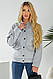 Бомбер жіночий штучний кашемір, колір сірий, 257R325, фото 4