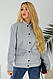 Бомбер жіночий штучний кашемір, колір сірий, 257R325, фото 6