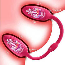 Подвійний гнучкий анально-вагінальний вібратор Pretty Love Double Egg, фото 2