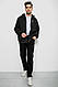 Кофта чоловіча на блискавці, колір чорний, 244R2652, фото 3
