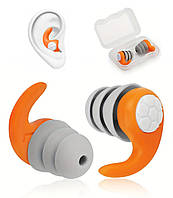 Тришарові ергономічні беруші для сну та захисту від шуму NCB-36 жовтогарячі