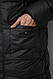 Куртка чоловіча зимова подовжена, колір чорний, 244RH76-30D, фото 6