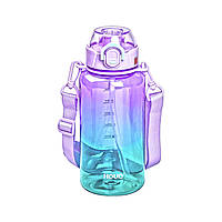 Пляшка для води 1 л пляшечка з мундштуком бузкова HP-14-31V