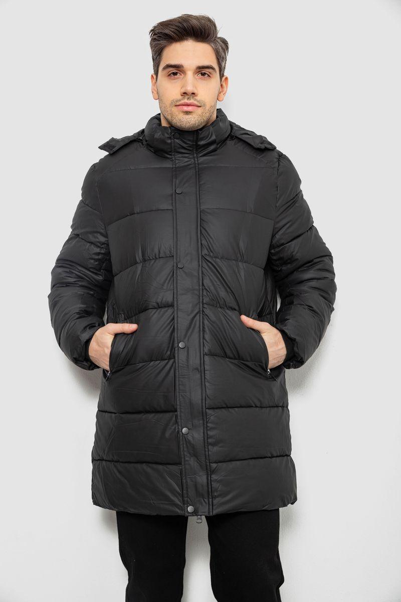 Куртка чоловіча зимова подовжена, колір чорний, 244RH76-15, фото 1