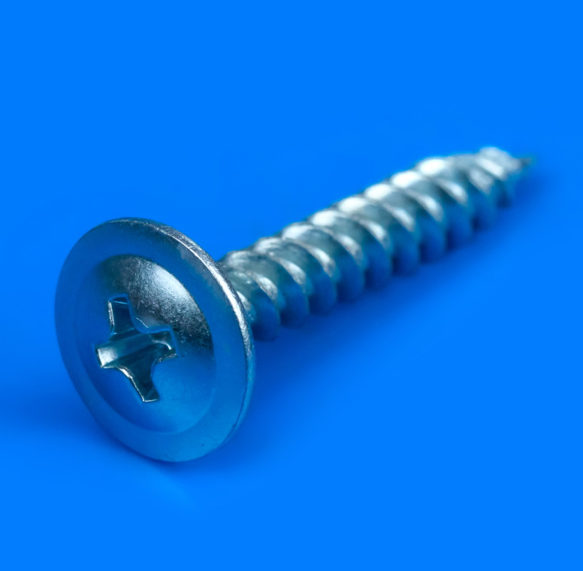 Саморіз для металу оцинкований 4,2х25мм з пресшайбою DIN 968, фото 1