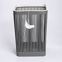 Кошик для сміття пластиковий в офіс для паперу 22×22×30 (см) кошик під сміття 8 (л) відро для сміття Сірий HP-45-9G