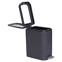 Відро для сміття з педаллю 5л відро для сміття з кришкою і педаллю Сірий HP-45-12G