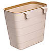 Відро для сміття на дверцята 6 (л) відро для сміття пластикове навісне Бежевий HP-45-18BE, фото 2