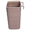 Відро для сміття на дверцята 6 (л) відро для сміття пластикове навісне Коричневий HP-45-18CR, фото 2