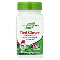 Червона конюшина, Red Clover, Nature's Way, трава та квіти, 800 мг, 100 веганських капсул (400 мг у капсулі)