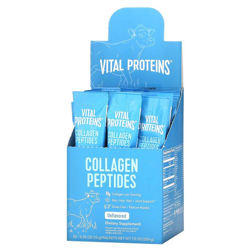Пептиди колагену, Collagen Peptides, Vital Proteins, без смаку, 20 пакетиків по 10 г, фото 1