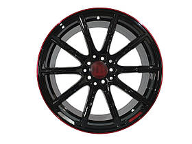 R22 Black Red Lips ( одноширокі 10J ET30 ) на Mercedes-Benz G-Class W463 1990-2018 року